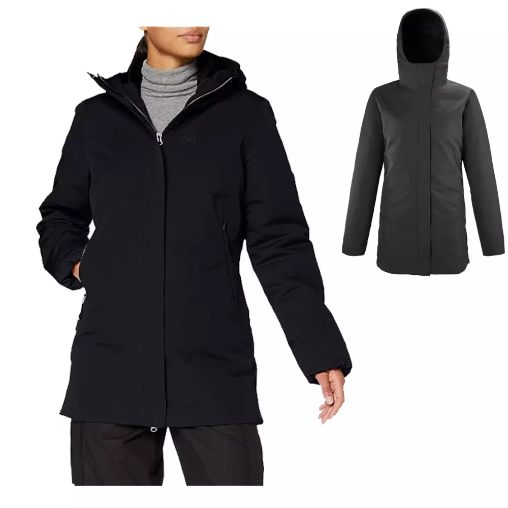 Millet Teno Parka W Regenjacke Damen Outdoorjacke, schwarz