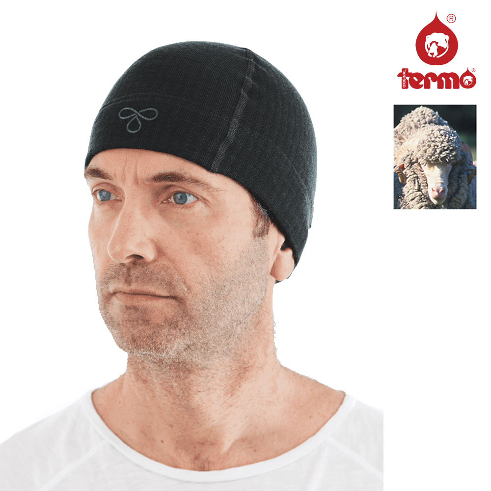 Termo - Original Wintermütze Unterziehmütze Climayarn, schwarz