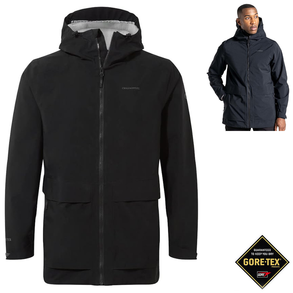 Craghoppers - wasserdichte GORETEX Stretch Regenjacke Toledo GORE, blk