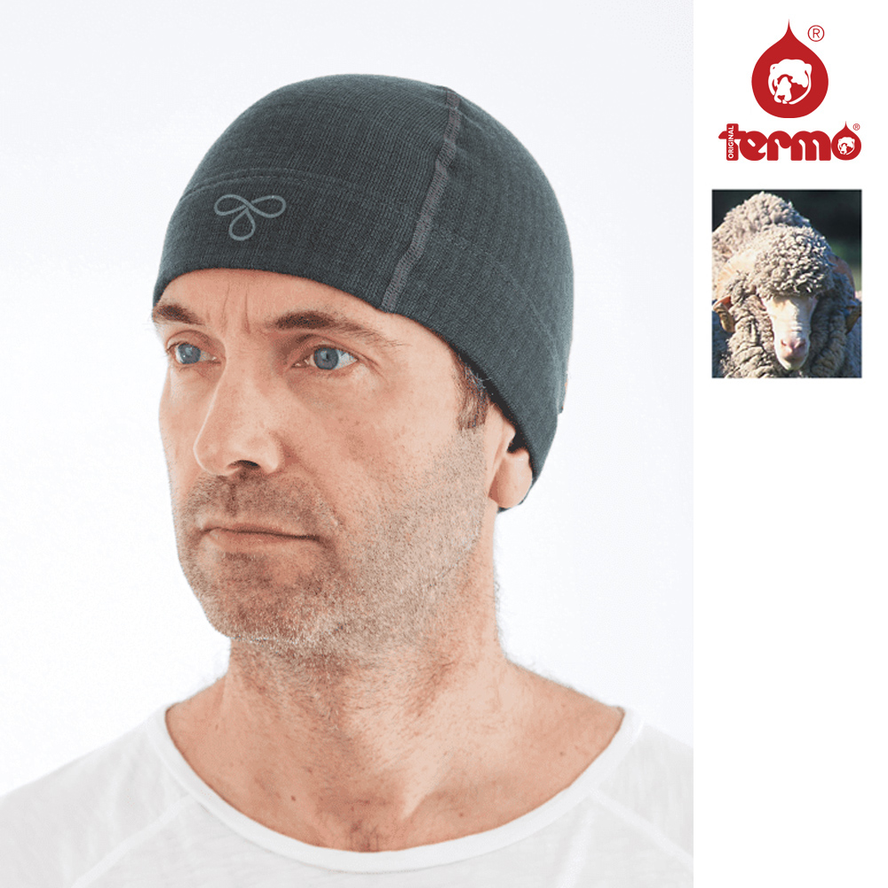 Termo - Original Merino Wintermütze Unterziehmütze Climayarn, grau