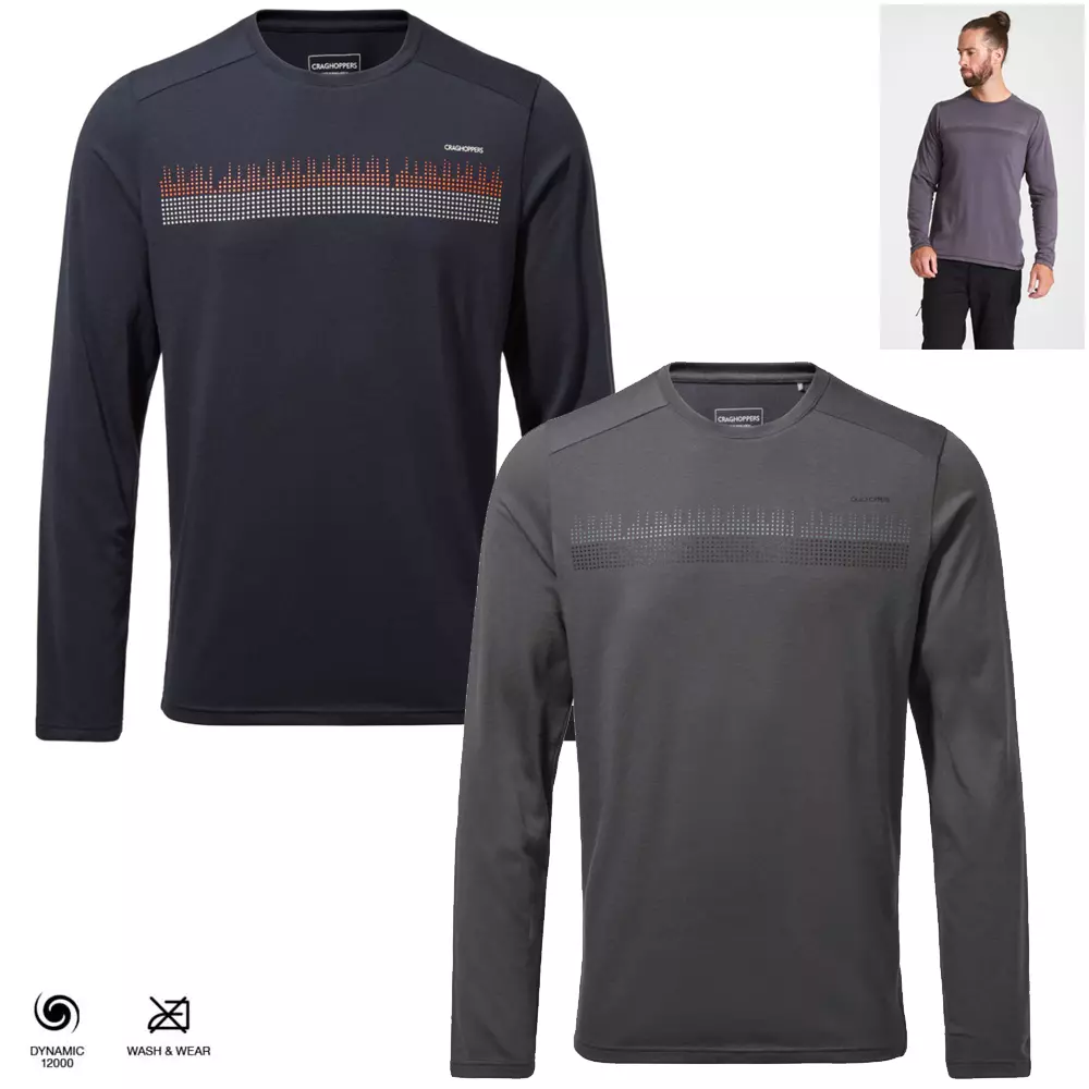 Craghoppers - Stretch Dynamic Langarm Shirt mit Rundhals - Herren