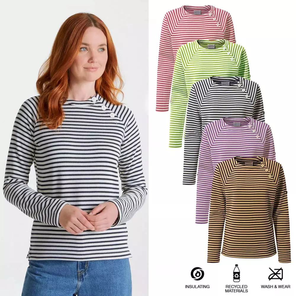 Craghoppers - modisches Microfleece Sweatshirt in Strickoptik mit Rundhalskragen - Neela - Damen