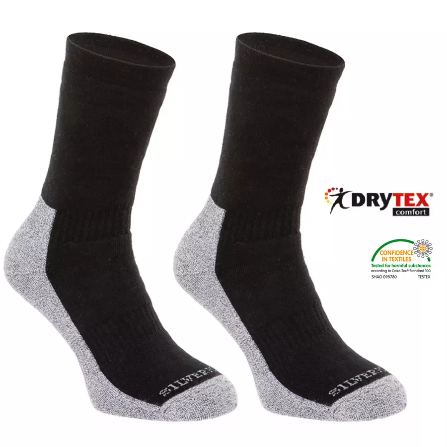 Silverpoint - DRYTEX Comfort Hiker - Trekkingsocken, schwarz