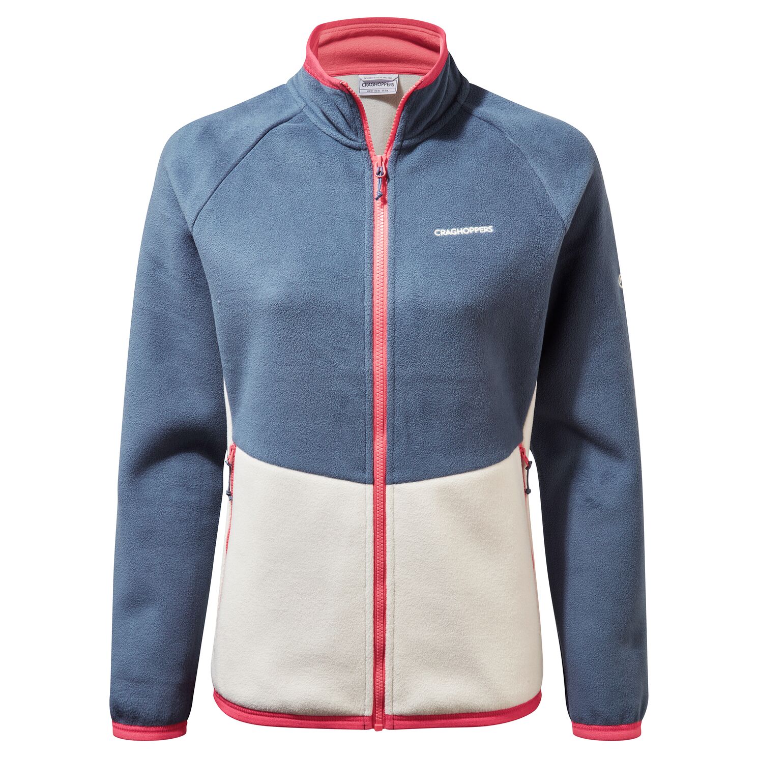 Craghoppers - Mornishe Fleecejacke Allround Zip Sportjacke, white blue