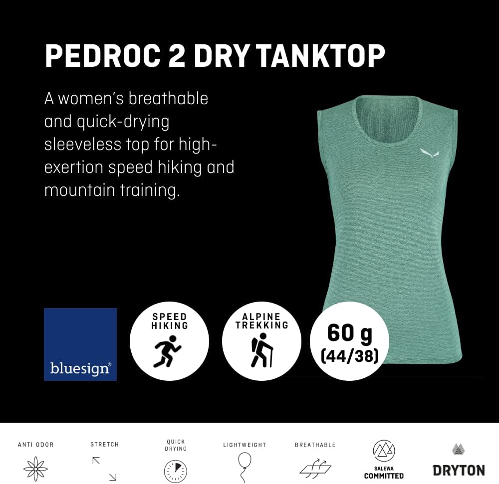 Salewa Damen Pedroc 3 Dry W Tank Tanktop, coral