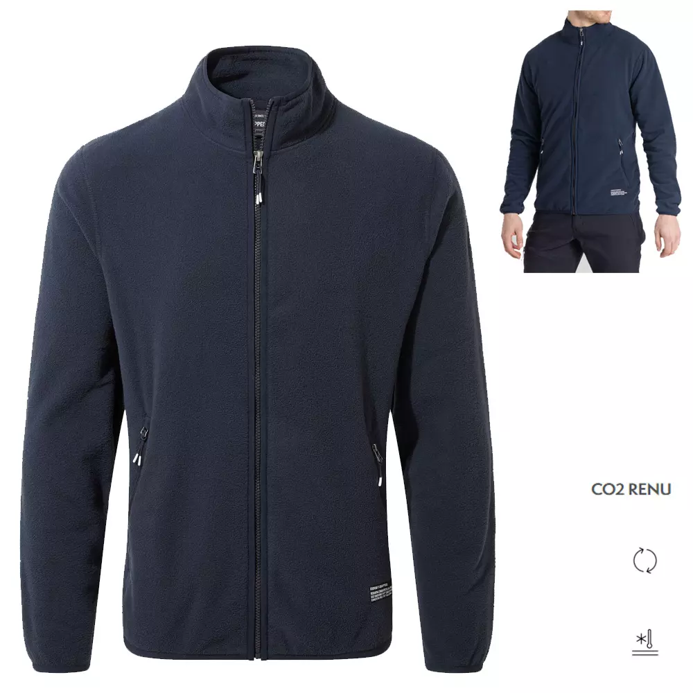 Craghoppers - CO2 RENU Herren Microfleece Jacke Fleecejacke, navy