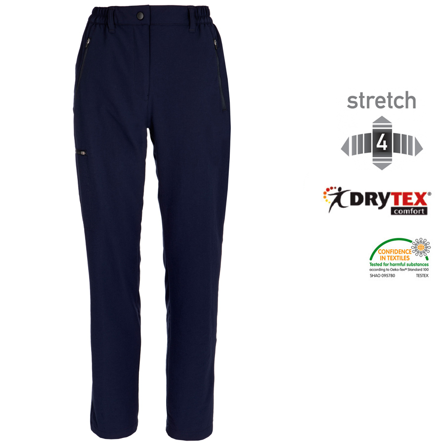 Silverpoint - Damen 4Wege-Stretch Trekkinghose Drytex - navy