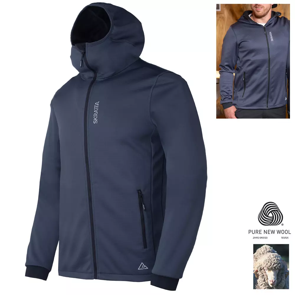 Skratta - wasserabweisende, winddichte Merino Stretch-Softshell Jacke Arvid