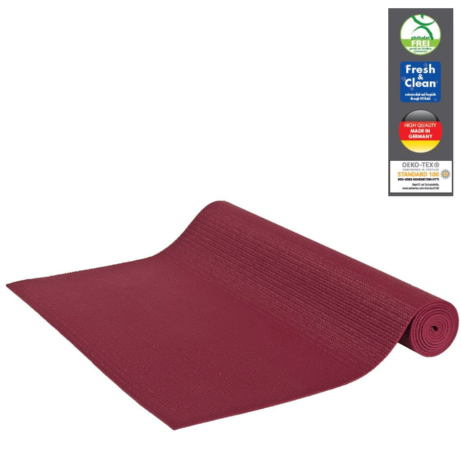 Stubai - Yoga Matte recycle Sportmatte Made in Germany, weinrot