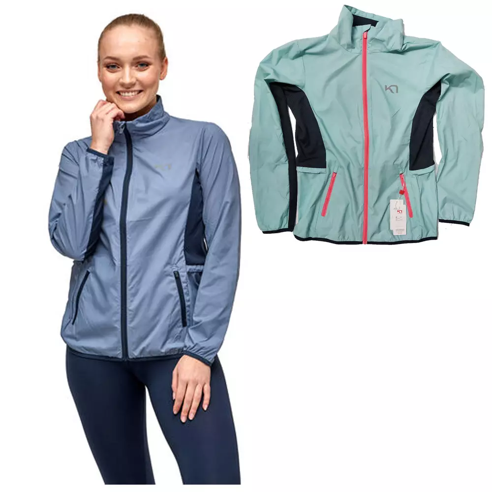 Kari Traa - Damen MARI JACKET Sportjacke Laufjacke Windjacke, hellblau