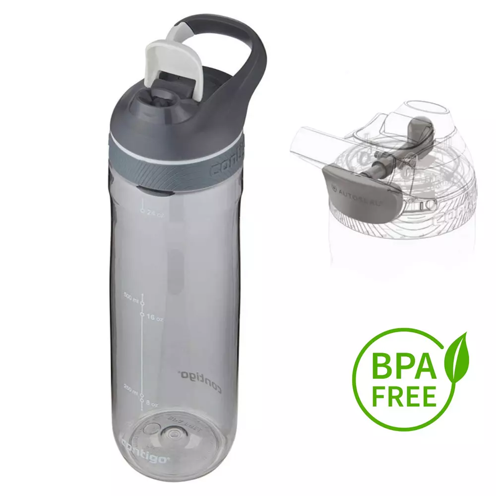 Contigo Trinkflasche Cortland Sport Fitness Flasche - 720ml - grau