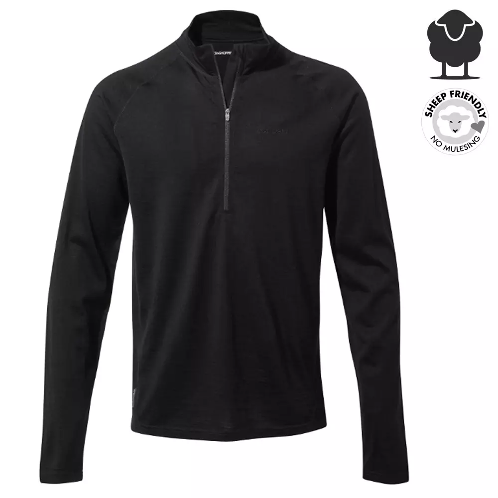 Craghoppers - Herren Merino Langarm Shirt mit RV Kragen Expert Merino