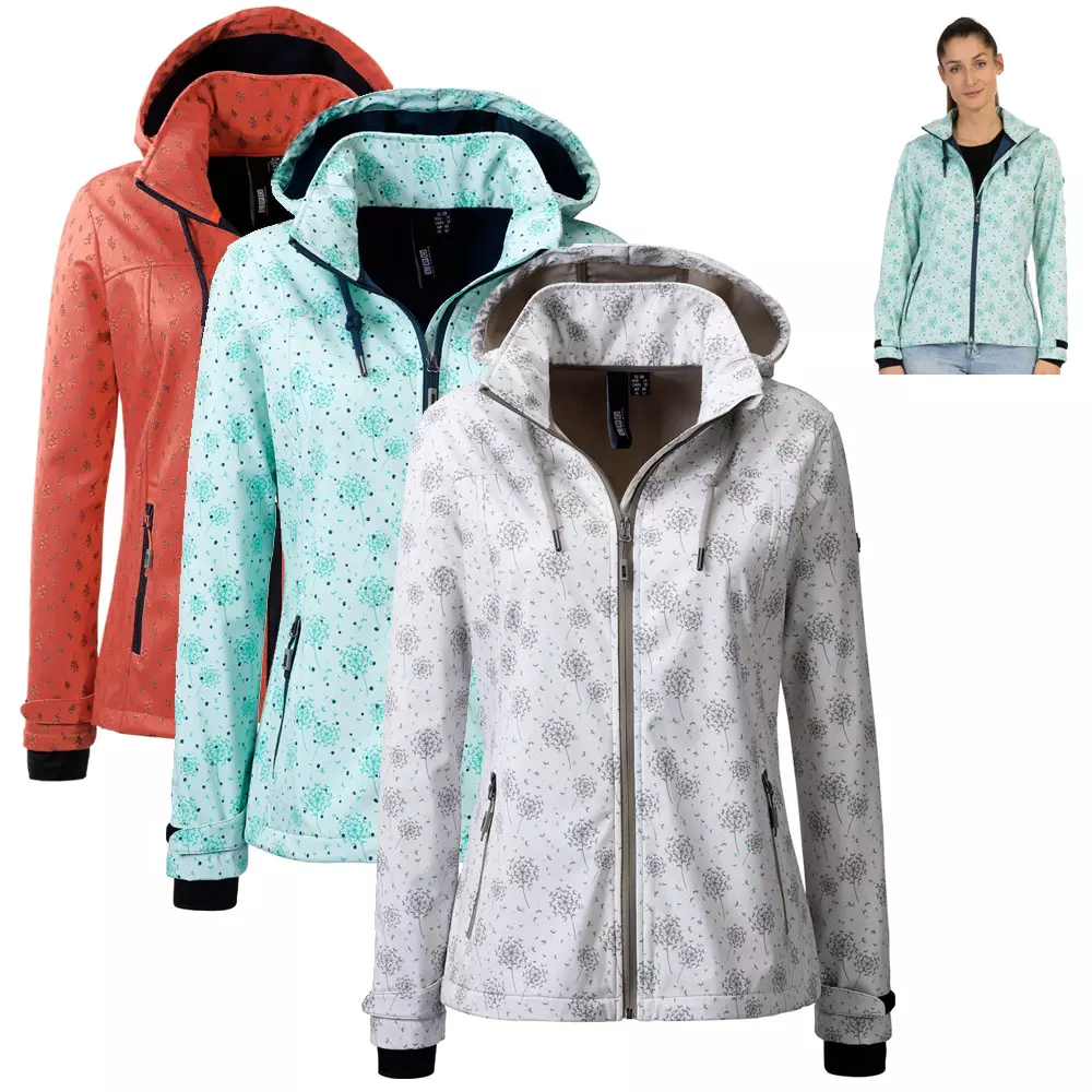 LPO - 3 Lagen Softshell Stretch Jacke mit Fleecefutter Kapuze Padma 2