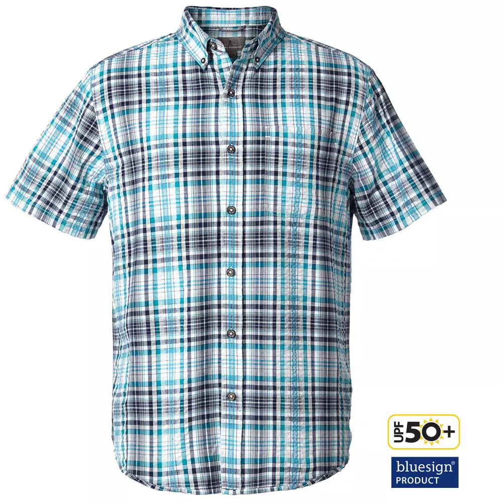 Royal Robbins - Herren Hemd Mid-Coast Seersucker Plaid S/S kurzarm Outdoorhemd