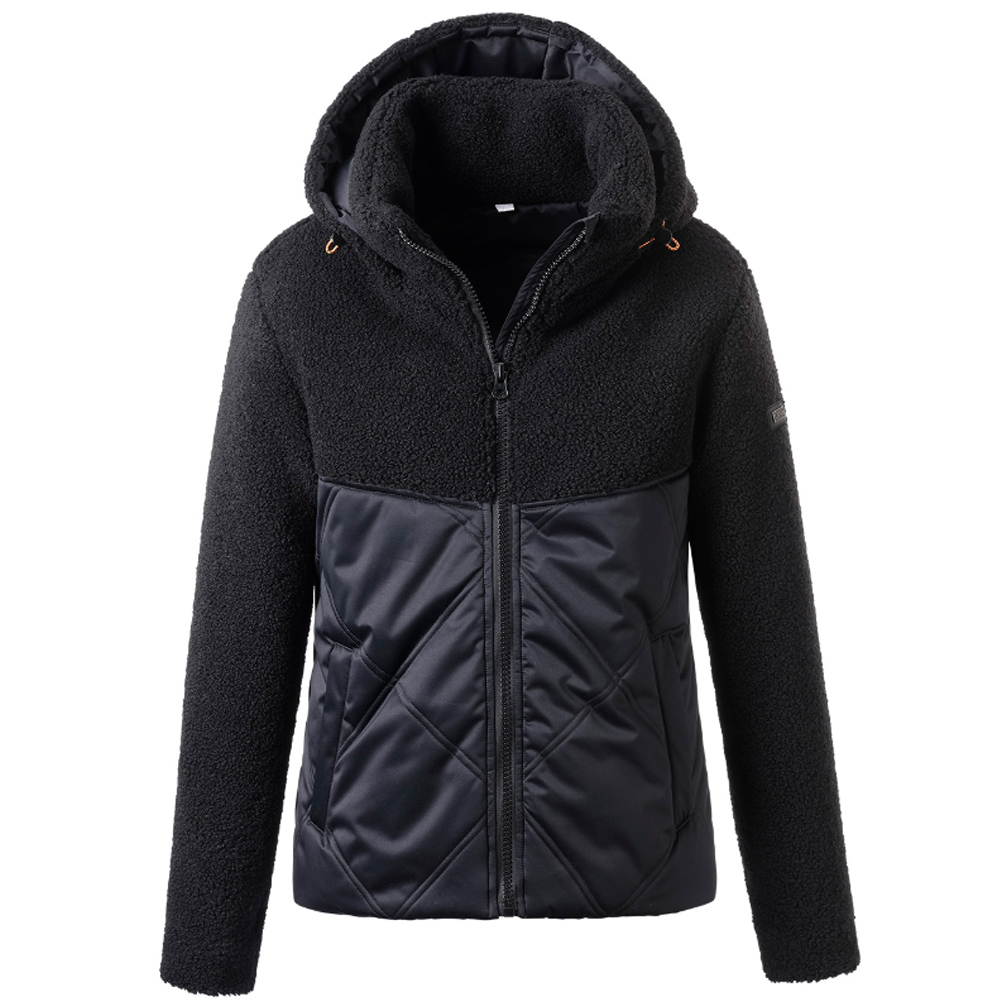 LPO - funktionelle Hybrid Steppjacke Hochfloor Fleece Xavia, schwarz