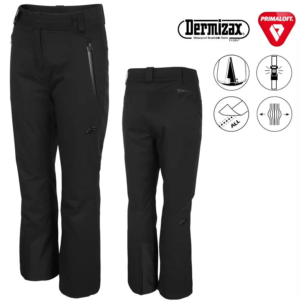 Dermizax - Primaloft 20.000 - 4F Damen Skihose Winterhose, schwarz