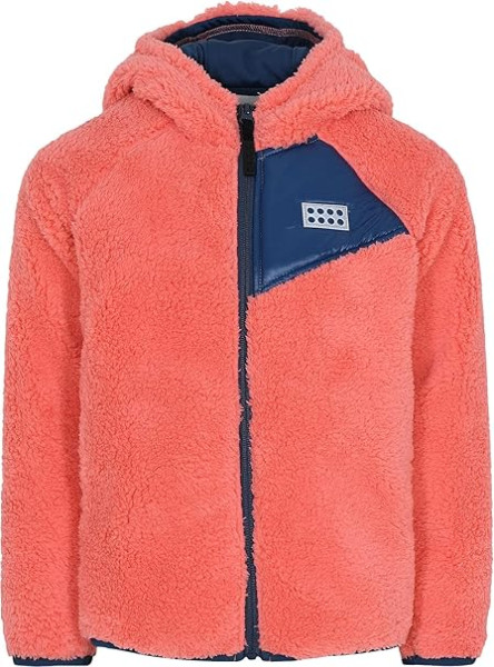 LEGO Jungen Wear Teddy Kapuze und Taschen Fleece-Jacke, rose