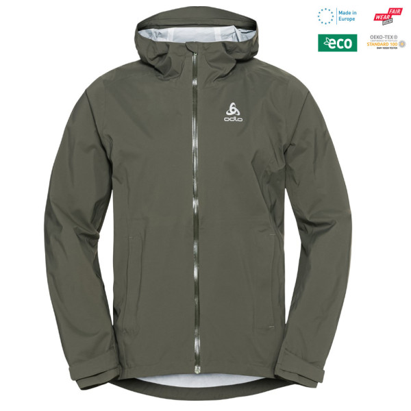 ODLO - Herren Hardshell Jacke AEGIS 2.5L WA Regenjacke 20.000, olive