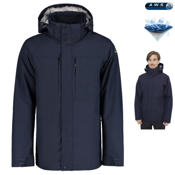 ICEPEAK - Herren 2Lagen Regenjacke Parka 10K EP Aztec, navy