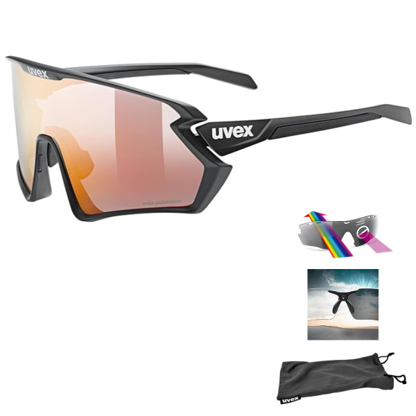 UVEX - Sport- Sonnenbrille Sportstyle 231 2.0 P black matt