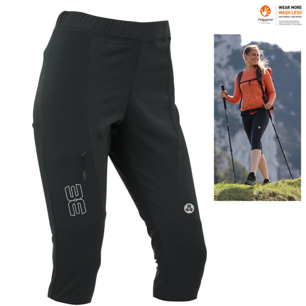 Maul - SIMSSEE Hybrid Capri Sport- Outdoor- Trekkinghose, schwarz