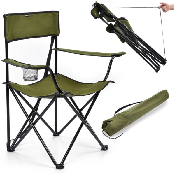 Meteor - Klappstuhl, Campingstuhl Allround mit Tasche, olive