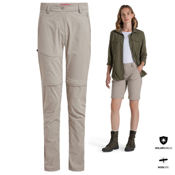 Craghoppers - NOSILIFE PRO CONV. III Damen Zip Hose Reisehose, beige