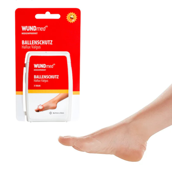 WUNDMED - ﻿Ballenschutz Hallux valgus Medizinprodukt, 3 Stück