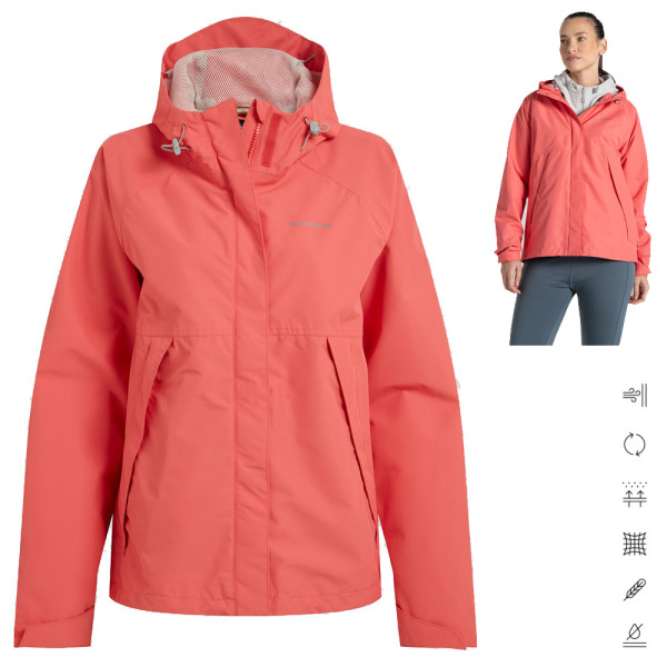 Craghoppers - OSSUS Jacke Damen wasserdichte Funktionsjacke, coral