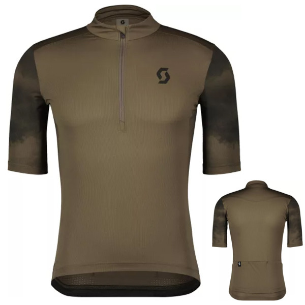 Scott - Herren M's Gravel 10 SS Fahrrad Trikot kurz, braun