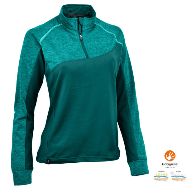 Maul - Nettetal XT Damen Fleece Sport Langarmshirt, grün