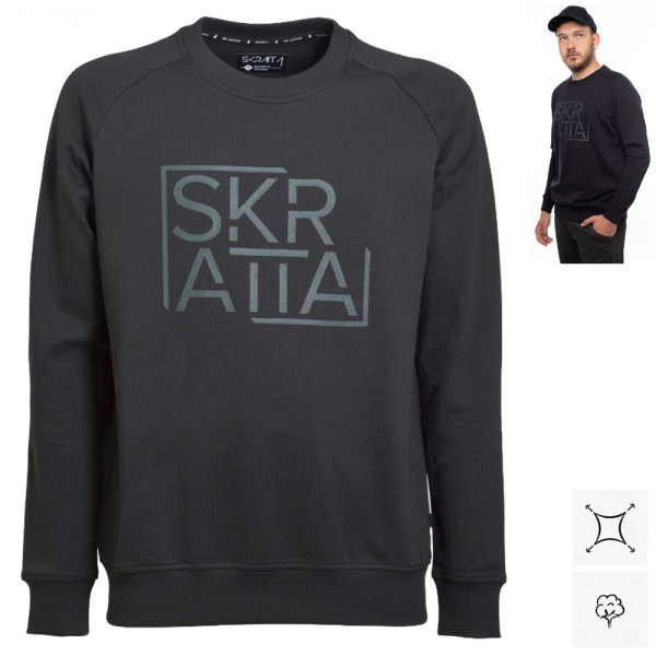 Skratta - Herren Pullover MILO Bio Baumwolle, schwarz