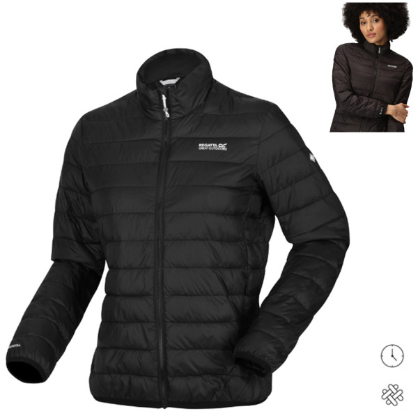 Regatta - Hillpack Damen Jacke Hybrid Steppjacke, schwarz