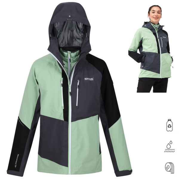 Regatta - Damen wasserdichte 15.000 CarlettaVIII 3-in-1 Jacke, grün