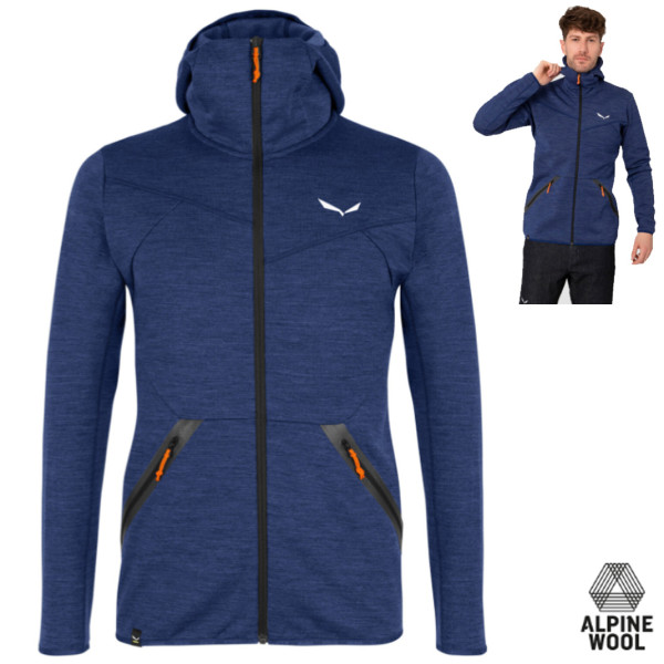 Salewa - NUVOLAO ALPINEWOOL® Herren Merino Sportjacke, blue