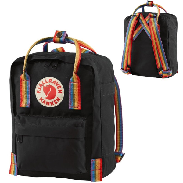 Fjällräven Kanken Rainbow Mini Rucksack, bunt schwarz