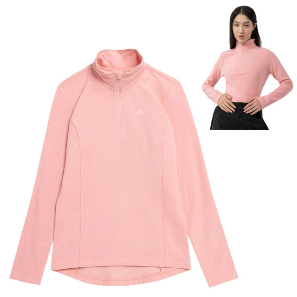 4Fwarm - wärmende Damen Thermofleece Sport Longshirt, rose