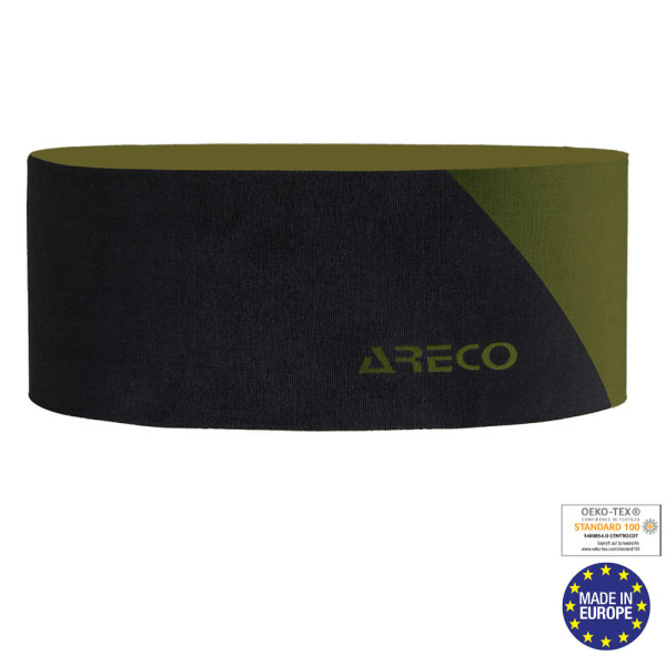 ARECO - Multifunktions-Stirnband Laufstirnband - schwarz olive