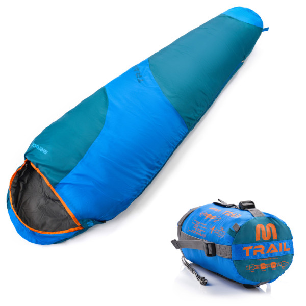 Meteor - TRAIL Comfort Schlafsack - 215x75cm, blau, bis 0 Grad