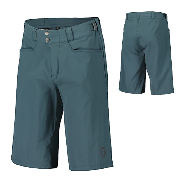 Scott Shorts M's Trail Flow With Pad Radhose kurz, aruba green