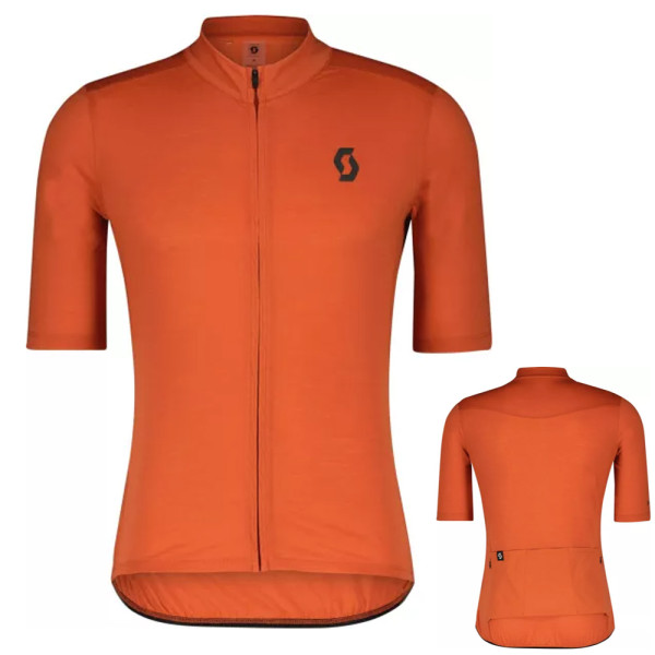 Scott Shirt M's Gravel Merino SS Fahrrad Trikot kurz, orange