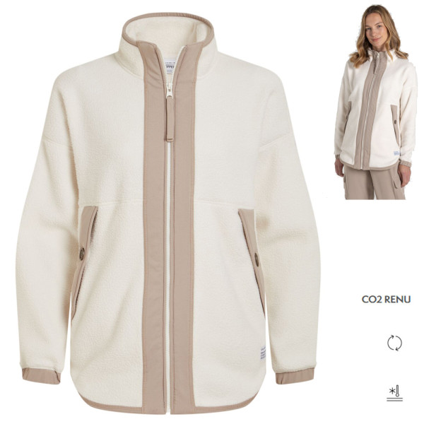 Craghoppers - CO2 RENU Steppes Damen Microfleece Jacke, weiß creme