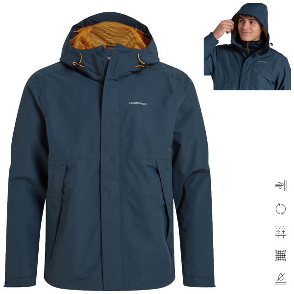 Craghoppers - OSSUS Jacke Herren wasserdichte Funktionsjacke, navy