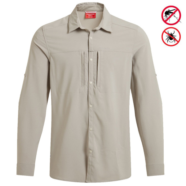 Craghoppers - NosiLife Pro Proll Shirt langarm Hemd Reisehemd, beige