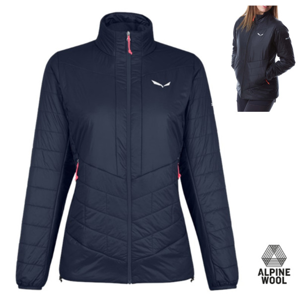 SALEWA - TIROLWOOL® Merino JACKE Damen Hybridjacke, navy