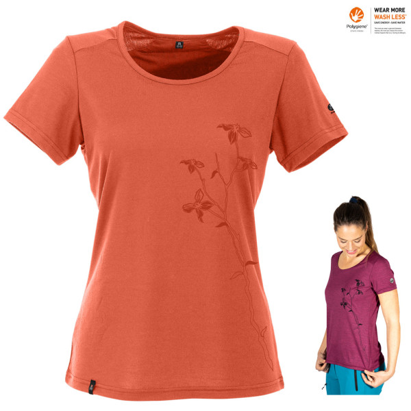 Maul - Bony II Fresh Damen Outdoorshirt Wander T-Shirt, orange