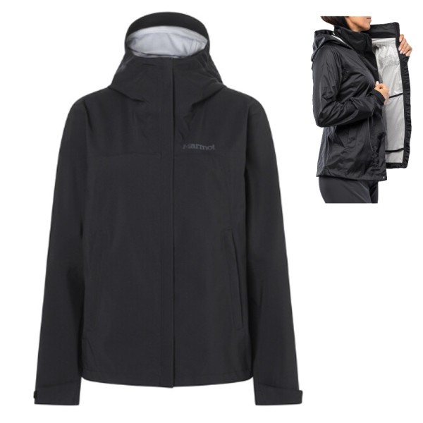 Marmot - PreCip leichte und wasserdichte Regenjacke für Damen, schwarz