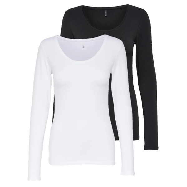 Janastyle - Damen Funktionsshirt langarm Wärmeshirts Invisible 2erPack