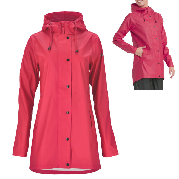 Waether Report - Damen Regenmantel Petra Regenjacke, rose