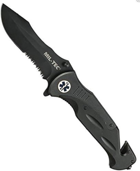 Mil-Tec Medical Pocket Knife 440/G10 Klappmesser mit Cutter 440/G10